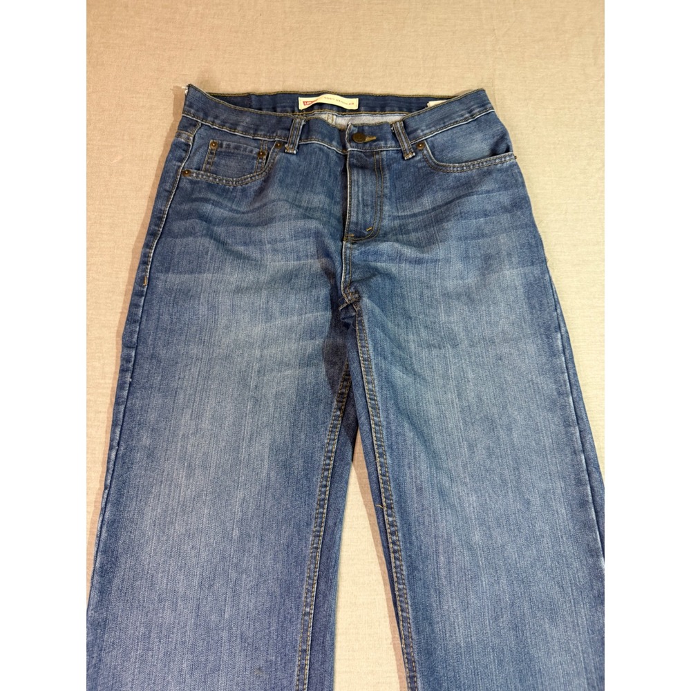 Levi's 505 Regular Fit Jeans Boys 18 Reg 29x29 Blue Good Straight Leg Denim - Picture 3 of 9